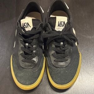 Veja Black Sneakers with Yellow Soles
